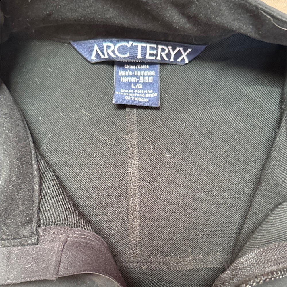 Arc’teryx Men’s Softshell Jacket Full Zip Black — Size L/G - Picture 2 of 8